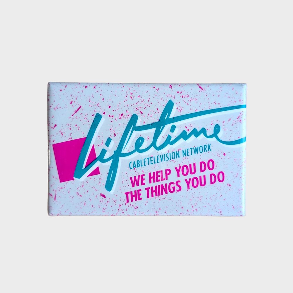 Vintage Lifetime Pin Pinback Promo Cable Television Network 80s 90s Rare TV